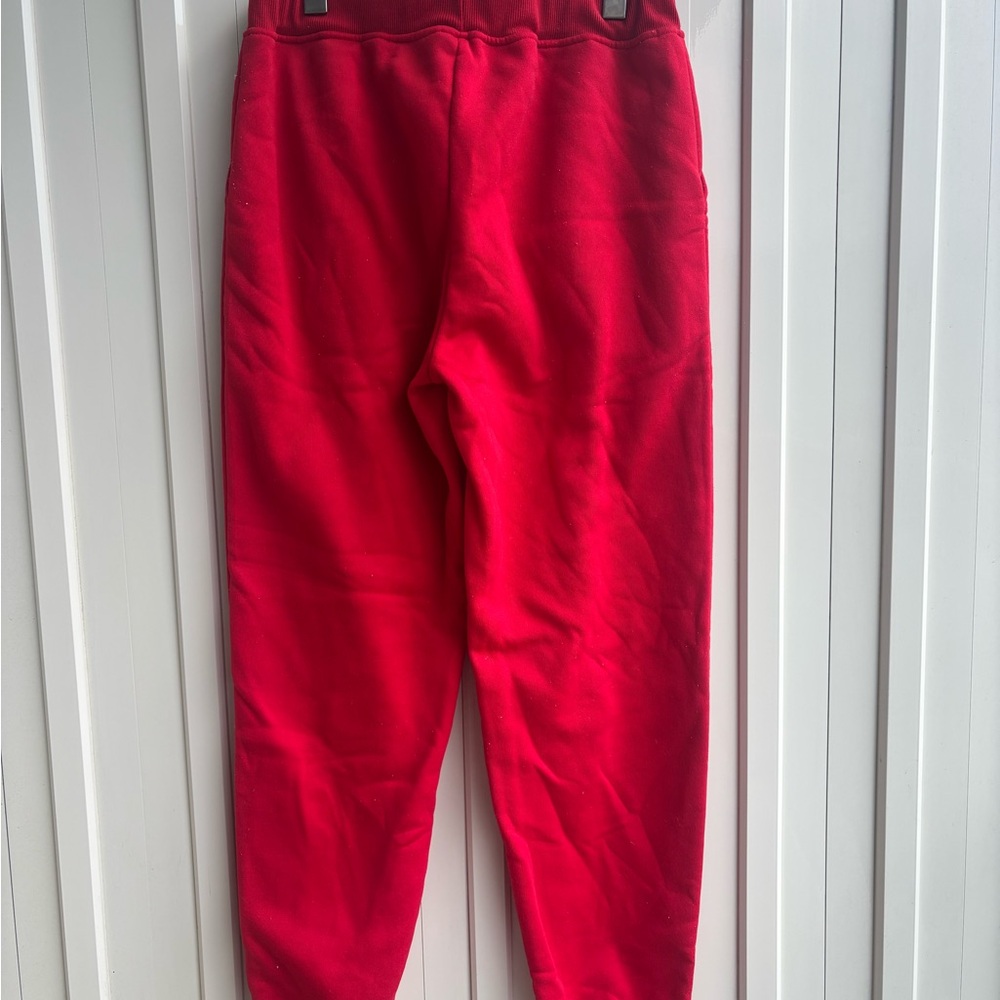 Red Drawstring Sweatpants - Picture 3 of 5